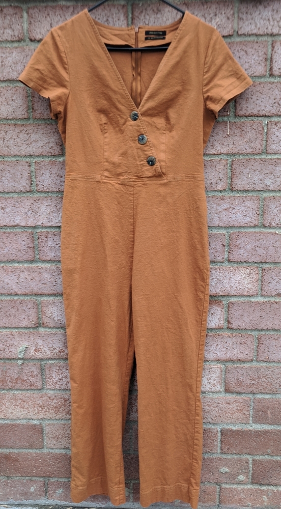 UO Karen surplice button down jumpsuit